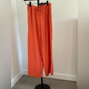MICHAEL Michael Kors Vibrant Orange Wide Leg Pants